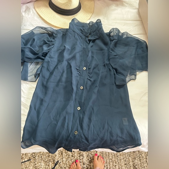 Jenni Kayne 100% Silk Blouse - Picture 8 of 10